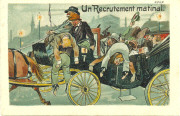 Un Recrutement matinal (calèche pleine d'ivrognes)