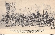 Le Grand cortège Historique et Allégorique. Tête du Cortège. La Nationalité Belge. Bruxelles 1905. 