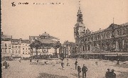 Kiosque. Ostende, Place d' Armes et Hôtel de Ville