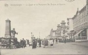 Blankenberghe. La Plage et le Monument De Bruyne et Lippens