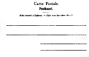 Carte Postale - Postkaart (Côté réservé à l'adresse. - Zijde voor het adres alleen.)  Non divisé 4 lignes