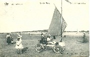 Blankenberghe  Sur la Plage Voiturette à voiles