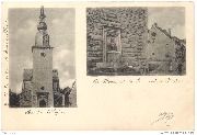 MARCHE. L'Eglise + le Monument du Commandant Ponthier (deux vues).