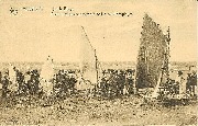 Middelkerke. Sur la Plage - Concours de Voiturettes à Voiles ou Aéroplages [number at left]