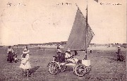 La Panne. Sur la Plage - Voiturette à Voiles
