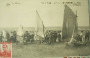 La Panne. Sur la Plage - Concours de Voiturettes à Voiles ou Aéroplages
