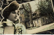 MARVILLE au fond une vue du Hameau de la Reine à Versailles