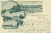 Souvenir de Heyst. Digue de mer et la côte. L'Eglise. Le canal et l'Hôtel de Bruxelles (Oiseaux) Souvenir de Heyst. Digue de mer et la côte. L'Eglise. Le canal et l'Hôtel de Bruxelles (Oiseaux)