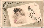 Bonne année. (décor art Nouveau inconnue)