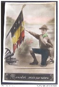 Meurtri mas pas vaincu (scout genou en terre)
