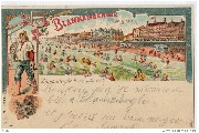 Blankenberghe. Litho vue de la mer et de la digue