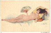 Femme nue à l'éventail