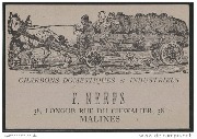 Charbons domestiques industriels F.NEEFS 38 Longue rue du Chevalier Malines
