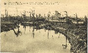 1914-18.  Ruines de Dixmude. Canal d'Handzaeme. Entrée au Nord de la ville── Ruines of Dixmude. Handzaeme Canal. North Entrance to the Town