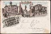Verviers. Souvenir de Verviers, Hôtel de Ville, Monument Chapuis, Théâtre, Harmonie