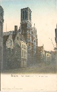 Bruges. Rue Hamant et L'Église Jesuites
