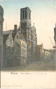 Bruges. Rue Hamant et L'Église Jesuites Bruges. Rue Hamant et L'Église Jesuites