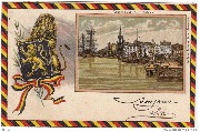 Souvenir d'ostende. Panorama du Port d'Ostende