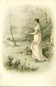Femme et colombe