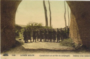 Armée belge. Carabiniers en service de campagne. Défense d'un tunnel