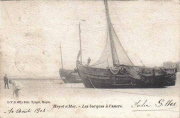 HEYST sur MER. Les barques à l'ancre.