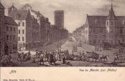 Ath. Vue du march� par Madou