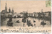 Gand - March� de Vendredi, ancien lieu de r�union des Corporations, et Eglise St. Jacques