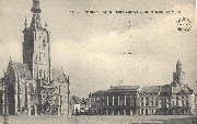 Tirlemont. Eglise Notre-Dame-au-Lac et Hôtel de Ville