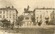 Bruxelles. Place royale. Statue de Godefroy de Bouillon