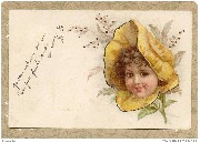 Tête de fillette dans une fleur