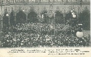 Vue générale de la Bourse pendant la visite royale - Algemeen zicht der Beurs gedurende het Koninklijk Bezoek