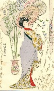 Femme japonaise de profil