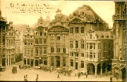 La Grand Place:côté S-O.Les 3 Couleurs,La Rose,Arbre Or(Maison des Brasseurs)Le Cygne(Maisondes Bouchers),Etoile