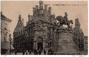 Anvers. La Banque Nationale et la Statue de Léopold I
