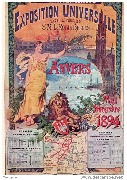 Affiche Exposition Universelle d 'Anvers 1894