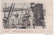 Anvers. Souvenir de la visite des bateaux de guerre japonais le Trakasago au milieu de l'Escaut