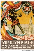Affiche VIIè Olympiade Anvers (Belgique) Août Septembre 1920
