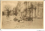 Liège Crue de la Meuse 1925-1926 Boulevard d'Avroy Coin du Bertolet  