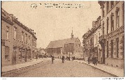 Menin. Eglise St. Francois et rue d'Ypres - Meenen. St. Franciscuskerk en Yperstraat