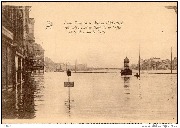 Liège Crue de la Meuse 1925-1926 Vue prise vers le Quai de la Boffe et le Quai de la Batte