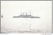 Passage dans la mer du Nord des fameux bateaux de l'escadre allemande le 14 Juillet 1904.