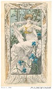 Femme "Art Nouveau" aux iris