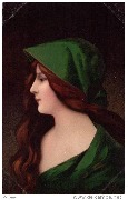 Klassische Schönheiten (femme rousse au voile vert)