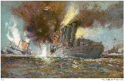 Untergang des Dampfers Königin Louise und des englischen Kreuzers Amphion