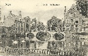 Bruges. Le Pont du Béguinage - Greytones - 2 swans