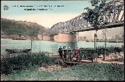 Anseremme. Pont rustique, la Meuse et le pont du chemin de fer