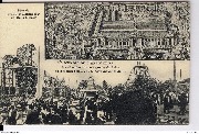 L Incendie de l Exposition de Bruxelles 1910 Vue de l avenue des Nations-Plan de Bruxelles Kermesse et des Halls détruits