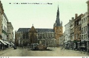 Liège. La Cathédrale et la Fontaine de la Vierge