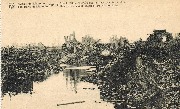 1914-18.  Ruines de Dixmude. Canal d'Handzaeme dans la traversée de la ville── Ruines of Dixmude. Handzaeme Canal passing through the town