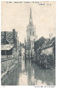 Louvain. La Dyle et l'Eglise Sainte-Gertrude